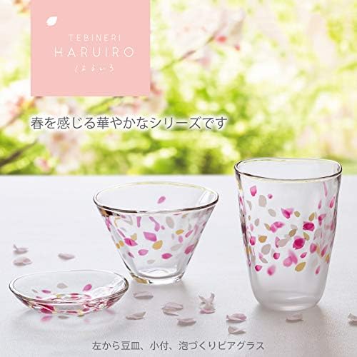 ADERIA 6109 יפנית סאקה זכוכית Haruiro Sake Glass 5.6 Fl Oz [Shabine/Glass/Masquerade Cup/Sakura/Pink]